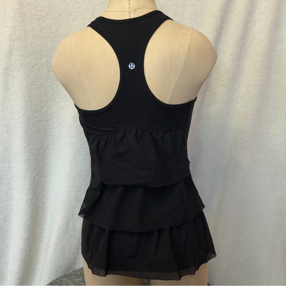 RARE Lululemon Big Ruffles CRB Tank in Black